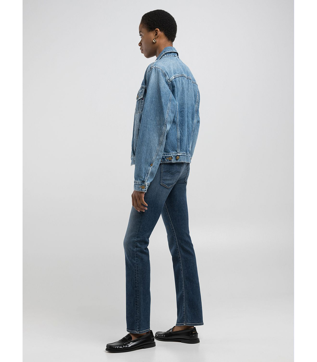 リサイクルインディゴコットンデニムジャケット 詳細画像 ブルー 5